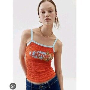 Urban Outfitters Sz XL Cami Top Orange Blue